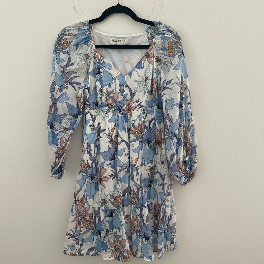 Hale Bob Blue, Brown and White Mini Dress Size XS EUC